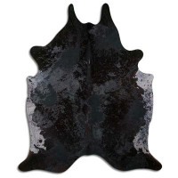 Foundry Select ACID WASHED HAIR ON Cowhide RUG DISTRESSED GREY 3 - 5 M GRADE A
