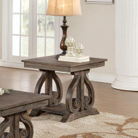 Canora Grey Classic Traditional End Table with Bottom Shelf