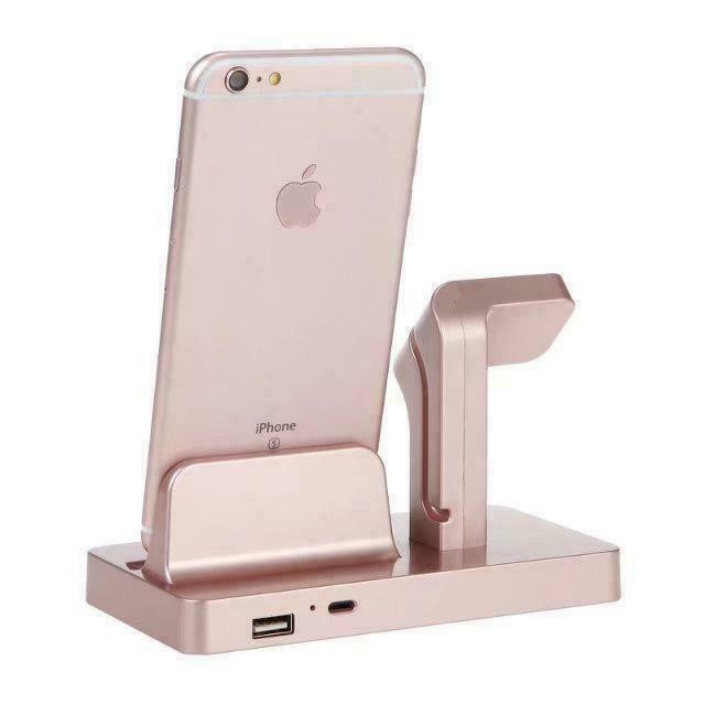 iPHONE  X , iPHONE 8/8PLUS AND WATCH CHARGER  DOCK STATION . 4 COLOURS AVAILABLE BLACK WHITE GOLD ROSE GOLD  in Cell Phone Accessories in City of Montréal - Image 3