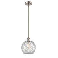 Beachcrest Home Tobey 1 - Light Single Globe Pendant with Rope Accents