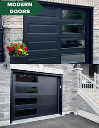 SUMMER PROMO!! MODERN GARAGE DOORS WITH SIDE WINDOWS FROM $1299 ( ALL COLORS IN STOCK)