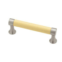 D. Lawless Hardware 3" Butter Ceramic Pull Brushed Satin Pewter