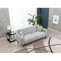 Winston Porter linen sofa, Upholstered Sofa