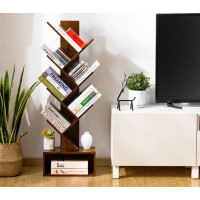 Ebern Designs Retro Floor Standing Tree Bookshelf