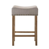 Red Barrel Studio Forster Tan And Weathered Grey Backless Counter Height Stools