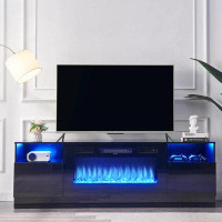 Ivy Bronx Hohenstein TV Stand for TVs up to 78" with Electric Fireplace Included