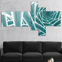 East Urban Home 'Blue Fractal Endless Tunnel' Graphic Art Print Multi-Piece Image on Canvas