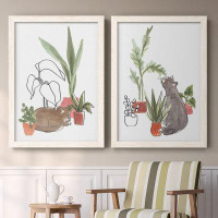 Red Barrel Studio Purrfect Plants III-Premium Framed Canvas - Ready To Hang