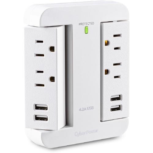 CyberPower Home Office 4-Outlet Surge Suppressor/Protector - P4WSU in General Electronics