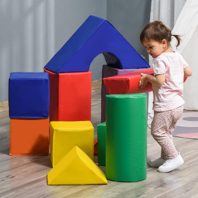 11 PIECE SOFT PLAY BLOCKS KIDS CLIMB AND CRAWL GYM TOY FOAM BUILDING NON-TOXIC in Toys & Games - Image 2
