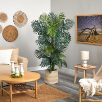 Primrue 78'' Artificial Palm Tree in Planter
