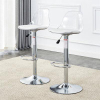 wendeway Modern Minimalist Bar Chairs And Bar Stools. Can Rotate 360 ° And Adjust Lifting. PET Backrest And Leather Seat