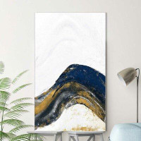 Wrought Studio White Marble Tierra - Wrapped Canvas Painting Print