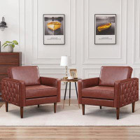 George Oliver 34.3'''' Wide Tufted Accent Chair(Set Of 2)