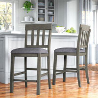 Andover Mills Frisby Solid Wood 25.75" Counter Stool