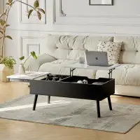 George Oliver Hasita Lift Top & Slide Out Coffee Table with Storage