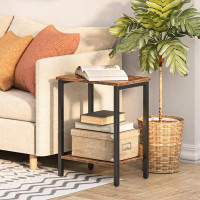 17 Stories Small End Table with Storage Shelf