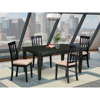Charlton Home Dumond Butterfly Leaf Rubberwood Solid Wood Dining Set