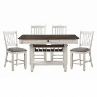 Canora Grey Counter Height 5Pc Dining Set Classic Style