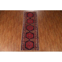 Isabelline Wool Ardebil Persian Design Runner Rug Hand-Knotted 4X10