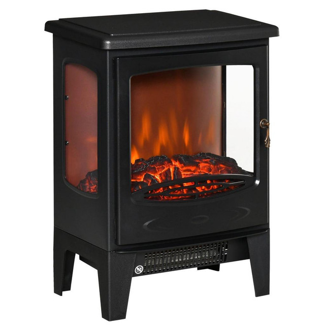 ELECTRIC FIREPLACE HEATER, FREESTANDING FIREPLACE STOVE WITH REALISTIC in Fireplace & Firewood - Image 2