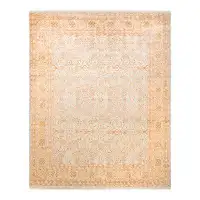 The Twillery Co. One-of-a-Kind Hand-Knotted New Age 8 X 10 Wool Area Rug in Light Blue