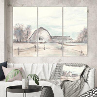 Made in Canada - East Urban Home Premium 'Farmhouse Barn Gray VIII' Painting Multi-Piece Image on Canvas