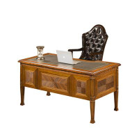 Charlton Home Ageet 63" Walnut Executive Desk