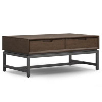 17 Stories Gagny SOLID HARDWOOD Lift Top Coffee Table in Walnut Brown