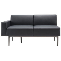 Lorell Lorell Contemporary Collection Single Seat Sofa - 25.5" X 25.5" X 19.6" - Material: Polyurethane - Finish: Black