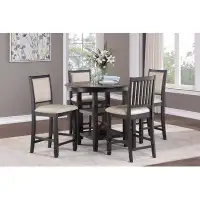 Red Barrel Studio 5Pc Counter Height Dining Set-Fabric-36" H x 42" W x 42" D