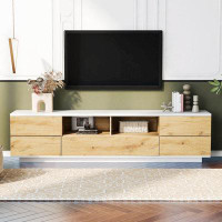 Ebern Designs TV Stand for TVs up to 80'', Entertainment Centre with Door Rebound Device