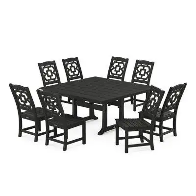 POLYWOOD® Martha Stewart Square 8 - Person 5905'' L Outdoor Restaurant Dining Set