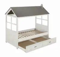 AF - Tree House II Twin Bed - 37170T - Weathered White & Washed Gray