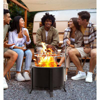 Arlmont & Co. Roderigo 16.34'' H x 19.49'' W Iron Wood Burning Outdoor Fire Pit