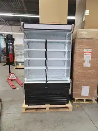 Grab And Go 48 Wide Open Display Merchandiser/Cooler with Glass Sides