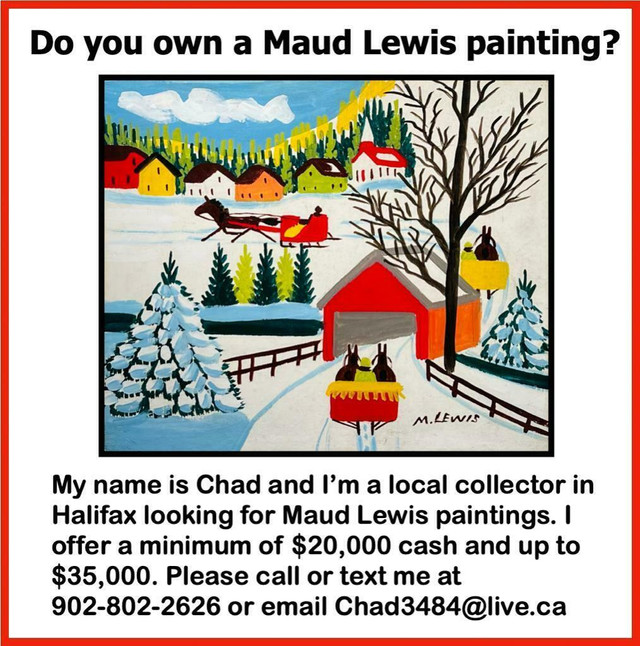 (WANTED) ** Buying Maud Lewis Paintings ** in Arts & Collectibles