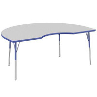 Factory Direct Partners Activity 72" x 48" Kidney Classroom Table