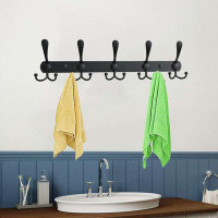 Winston Porter Coat Rack Wall Mounted 5 Triple Hooks Stainless Steel Towel Hooks for Bathroom Bedroom Kitchen