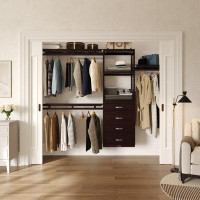 John Louis Home John Louis Home Solid Wood Reach-In Simplicity Closet System with 4-Drawers