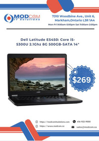Dell Latitude E5450 14-Inch Notebook Laptop OFF Lease For Sale!! Intel Core i5-5300U 2.1Ghz 8GB RAM 500GB-SATA Storage