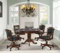 CF - Amazing 5 Piece Poker/3-1 Tobacco Game Table with Chairs-Show off to all your friends! ( 48 inch Diameter )