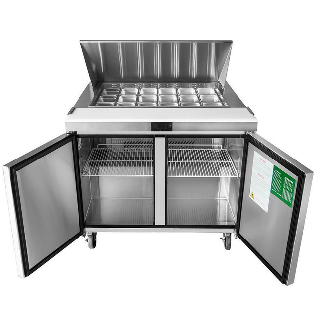 Atosa MSF8306GR 48 Inch Mega Top Refrigerated Sandwich / Salad Prep Table Stainless steel exterior &amp; interior in Other Business & Industrial in Ontario - Image 3