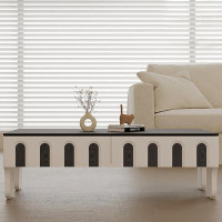 Brayden Studio Wabi-sabi living room coffee table Simple modern design sense rectangular coffee table