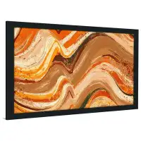 Made in Canada - Picture Perfect International 'New Concept Orange Abstract ' by Patricia Pinto Framed Acrylic Painting