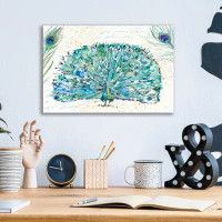 Bay Isle Home™ ''Peacock Garden IX'' By Ann Tavoletti, Acrylic Glass Wall Art, 36"X24"