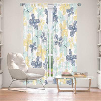 East Urban Home Lined Window Curtains 2-panel Set for Window Size by Metka Hiti - Brushed Butterflies