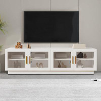 Mercer41 Modern style wooden TV stand with cabinets, for living room