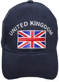 Embroidered Blue United Kingdom Baseball Hat