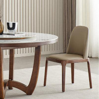 PEPPER CRAB Nordic solid wood rock panel round table household round table chair combination